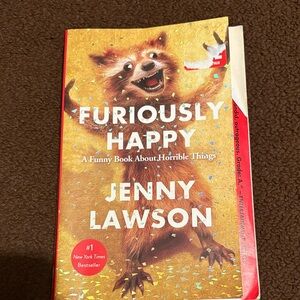 Furiously Happy by - Red and Gold Cover